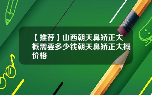 【推荐】山西朝天鼻矫正大概需要多少钱朝天鼻矫正大概价格