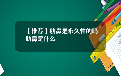 【推荐】肋鼻是永久性的吗肋鼻是什么