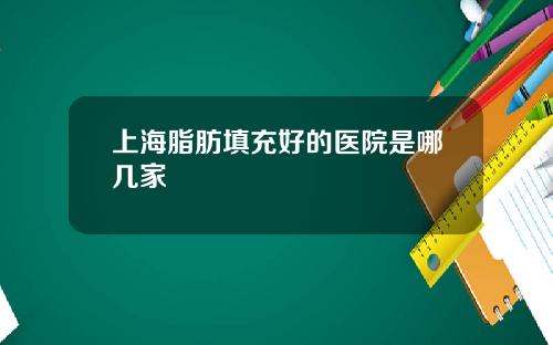 上海脂肪填充好的医院是哪几家