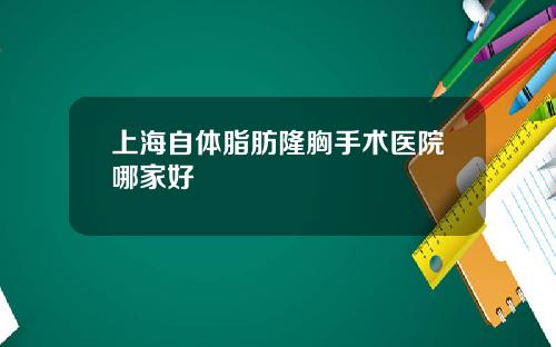 上海自体脂肪隆胸手术医院哪家好
