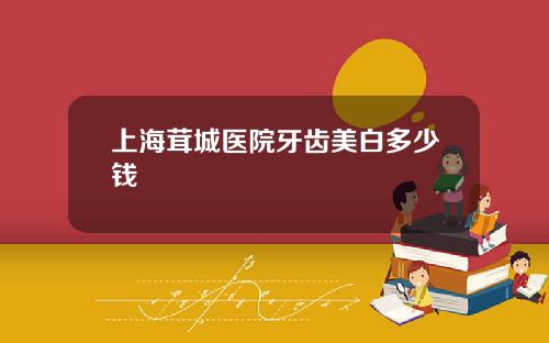 上海茸城医院牙齿美白多少钱
