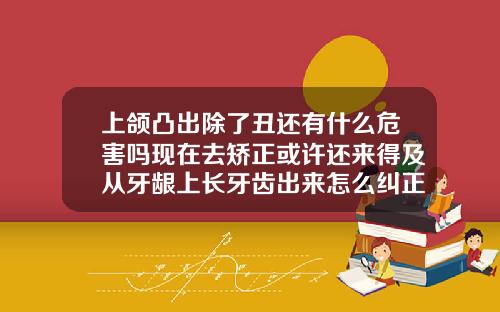 上颌凸出除了丑还有什么危害吗现在去矫正或许还来得及从牙龈上长牙齿出来怎么纠正图片大全