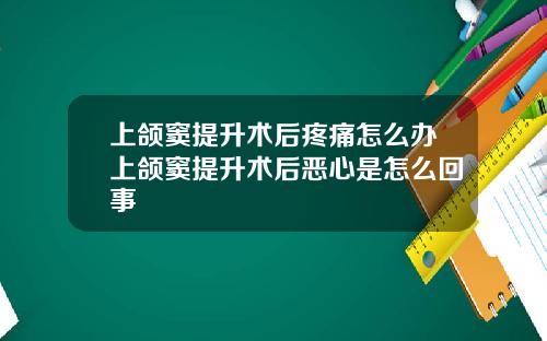 上颌窦提升术后疼痛怎么办上颌窦提升术后恶心是怎么回事