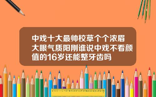 中戏十大最帅校草个个浓眉大眼气质阳刚谁说中戏不看颜值的16岁还能整牙齿吗