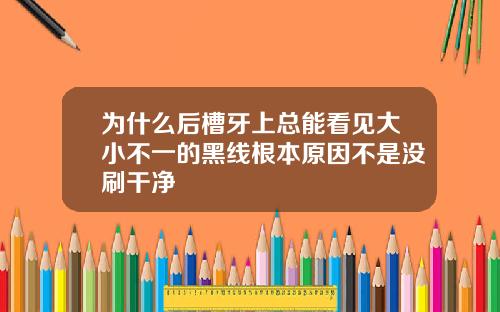 为什么后槽牙上总能看见大小不一的黑线根本原因不是没刷干净