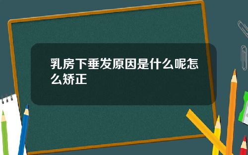 乳房下垂发原因是什么呢怎么矫正