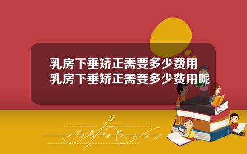 乳房下垂矫正需要多少费用乳房下垂矫正需要多少费用呢