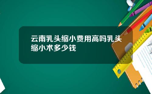 云南乳头缩小费用高吗乳头缩小术多少钱