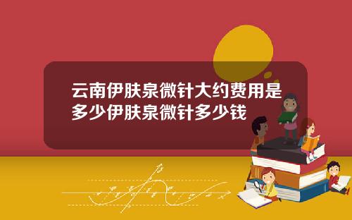 云南伊肤泉微针大约费用是多少伊肤泉微针多少钱