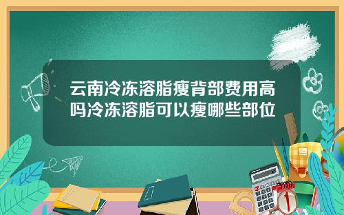 云南冷冻溶脂瘦背部费用高吗冷冻溶脂可以瘦哪些部位