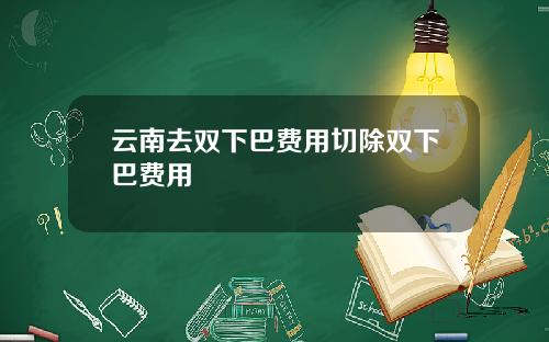 云南去双下巴费用切除双下巴费用