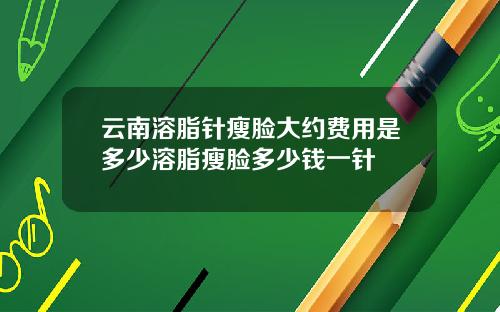 云南溶脂针瘦脸大约费用是多少溶脂瘦脸多少钱一针