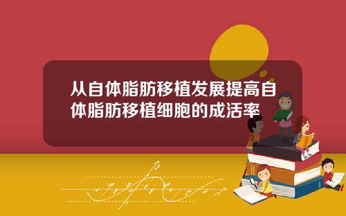 从自体脂肪移植发展提高自体脂肪移植细胞的成活率