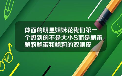 体面的明星姐妹花我们第一个想到的不是大小S而是鲍蕾鲍莉鲍蕾和鲍莉的双眼皮