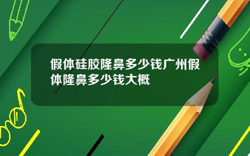 假体硅胶隆鼻多少钱广州假体隆鼻多少钱大概