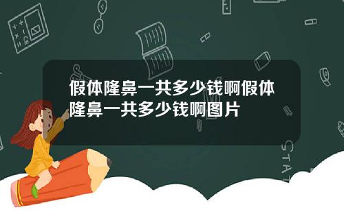 假体隆鼻一共多少钱啊假体隆鼻一共多少钱啊图片