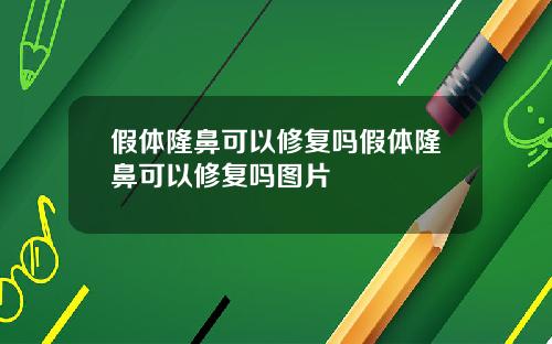 假体隆鼻可以修复吗假体隆鼻可以修复吗图片