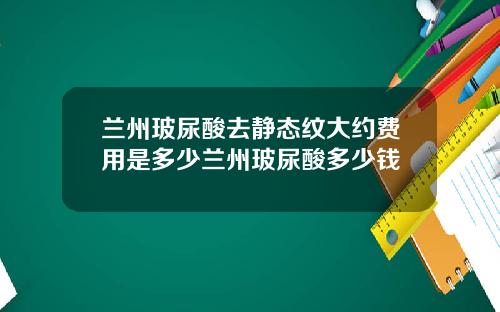 兰州玻尿酸去静态纹大约费用是多少兰州玻尿酸多少钱