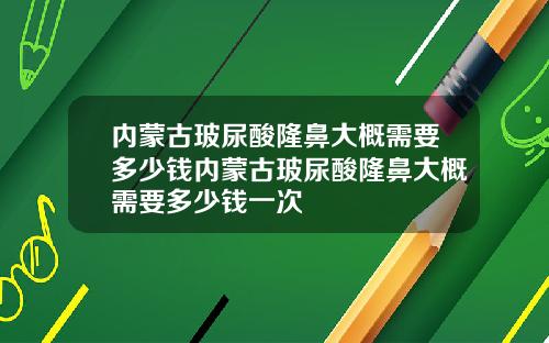 内蒙古玻尿酸隆鼻大概需要多少钱内蒙古玻尿酸隆鼻大概需要多少钱一次