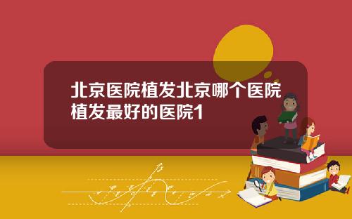北京医院植发北京哪个医院植发最好的医院1