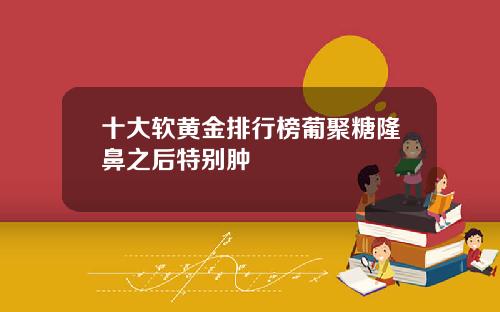 十大软黄金排行榜葡聚糖隆鼻之后特别肿