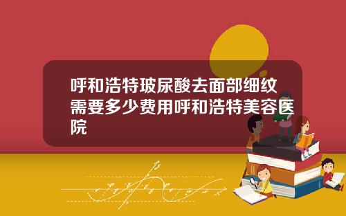 呼和浩特玻尿酸去面部细纹需要多少费用呼和浩特美容医院