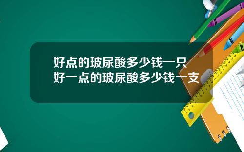 好点的玻尿酸多少钱一只 好一点的玻尿酸多少钱一支