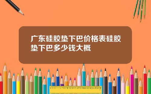 广东硅胶垫下巴价格表硅胶垫下巴多少钱大概