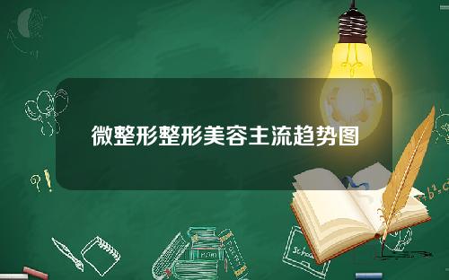 微整形整形美容主流趋势图