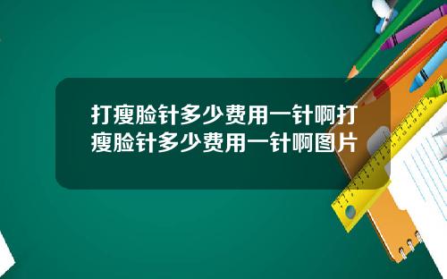 打瘦脸针多少费用一针啊打瘦脸针多少费用一针啊图片