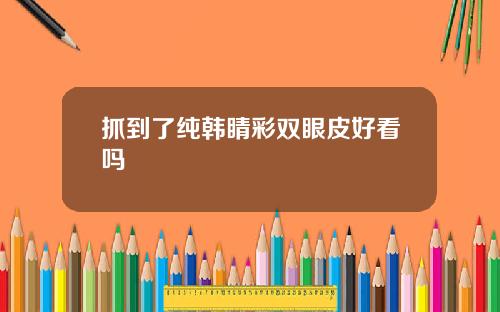 抓到了纯韩睛彩双眼皮好看吗