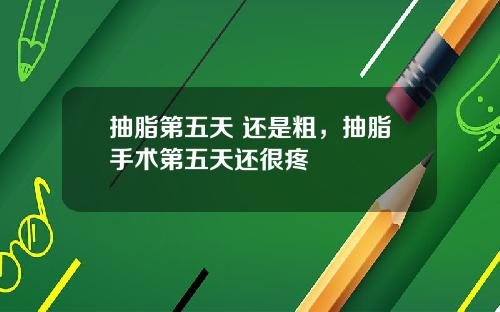 抽脂第五天 还是粗，抽脂手术第五天还很疼