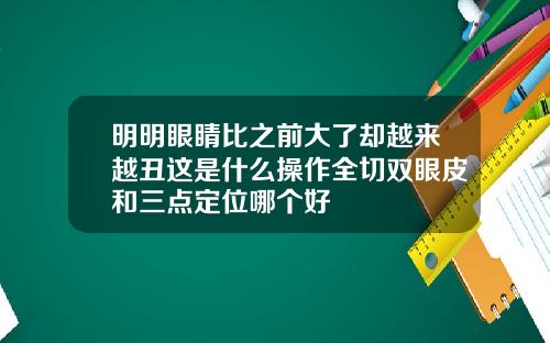 明明眼睛比之前大了却越来越丑这是什么操作全切双眼皮和三点定位哪个好
