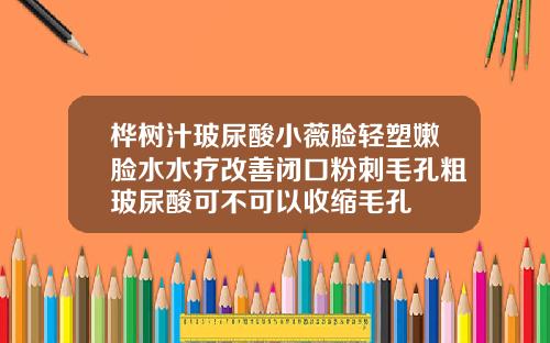 桦树汁玻尿酸小薇脸轻塑嫩脸水水疗改善闭口粉刺毛孔粗玻尿酸可不可以收缩毛孔