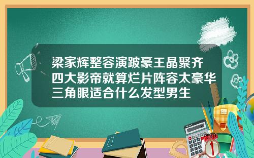 梁家辉整容演跛豪王晶聚齐四大影帝就算烂片阵容太豪华三角眼适合什么发型男生