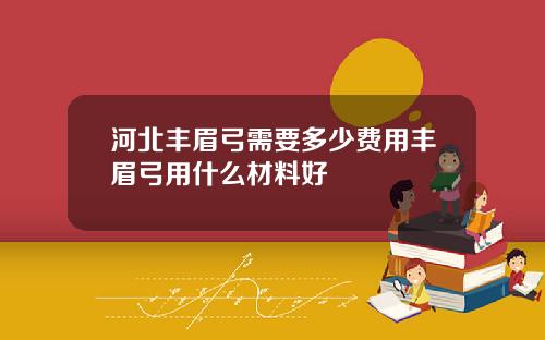河北丰眉弓需要多少费用丰眉弓用什么材料好