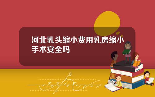 河北乳头缩小费用乳房缩小手术安全吗