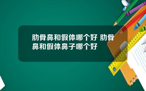 肋骨鼻和假体哪个好 肋骨鼻和假体鼻子哪个好
