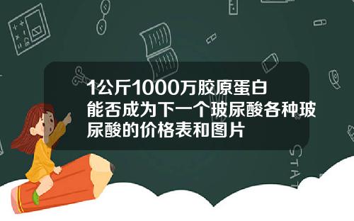 1公斤1000万胶原蛋白能否成为下一个玻尿酸各种玻尿酸的价格表和图片