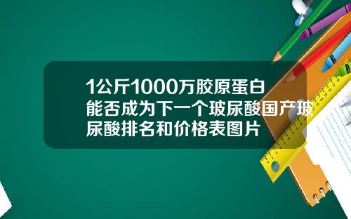 1公斤1000万胶原蛋白能否成为下一个玻尿酸国产玻尿酸排名和价格表图片
