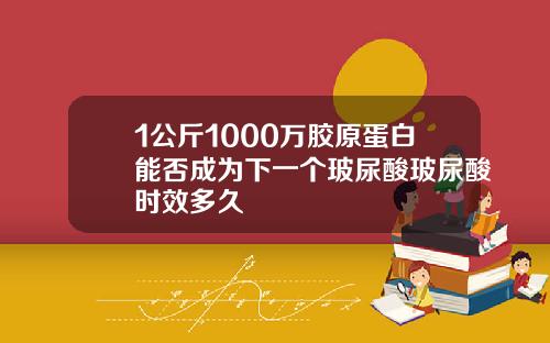 1公斤1000万胶原蛋白能否成为下一个玻尿酸玻尿酸时效多久