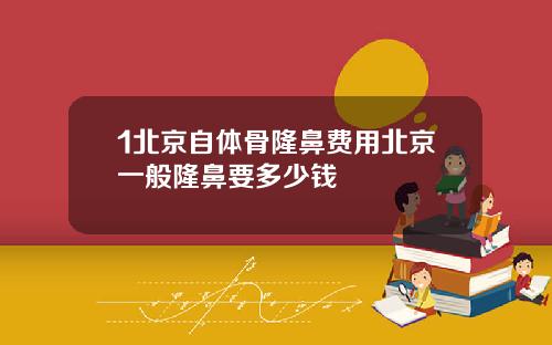 1北京自体骨隆鼻费用北京一般隆鼻要多少钱