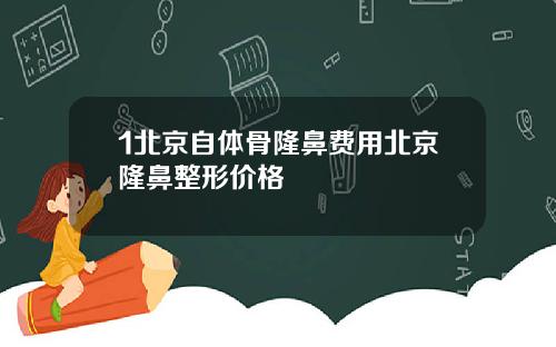 1北京自体骨隆鼻费用北京隆鼻整形价格