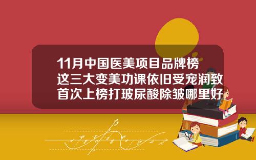 11月中国医美项目品牌榜这三大变美功课依旧受宠润致首次上榜打玻尿酸除皱哪里好一点