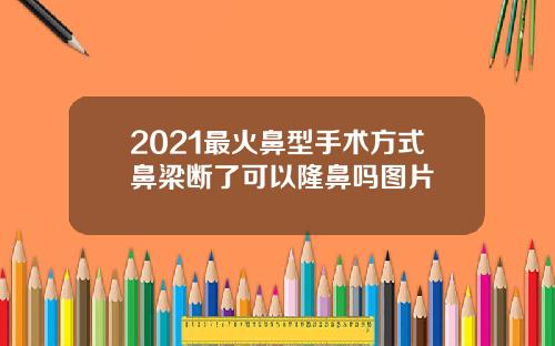 2021最火鼻型手术方式鼻梁断了可以隆鼻吗图片