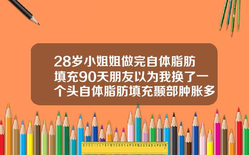 28岁小姐姐做完自体脂肪填充90天朋友以为我换了一个头自体脂肪填充颞部肿胀多久可以消失啊图片
