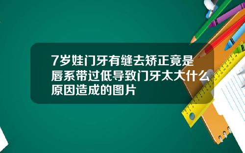 7岁娃门牙有缝去矫正竟是唇系带过低导致门牙太大什么原因造成的图片