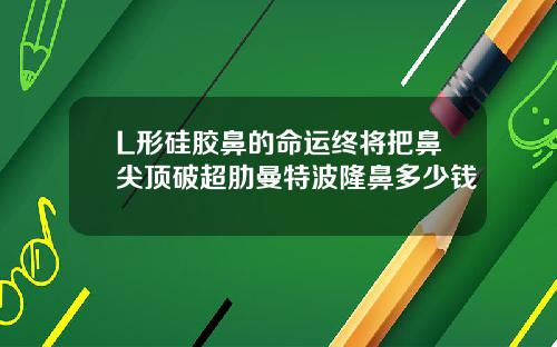 L形硅胶鼻的命运终将把鼻尖顶破超肋曼特波隆鼻多少钱