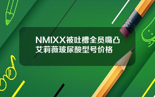 NMIXX被吐槽全员嘴凸艾莉薇玻尿酸型号价格