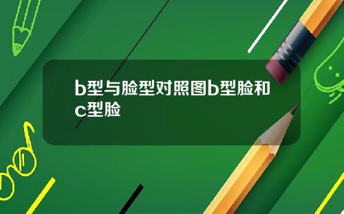 b型与脸型对照图b型脸和c型脸